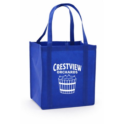 Non-Woven Value Grocery Tote - 13" x 12" x 8"